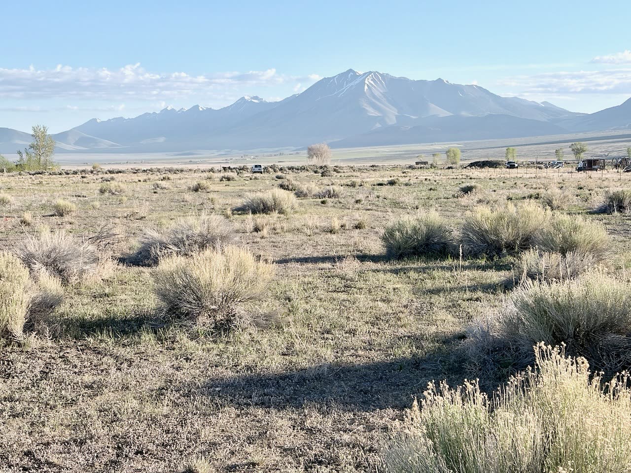 Mount Borah from the sagebrush at morning