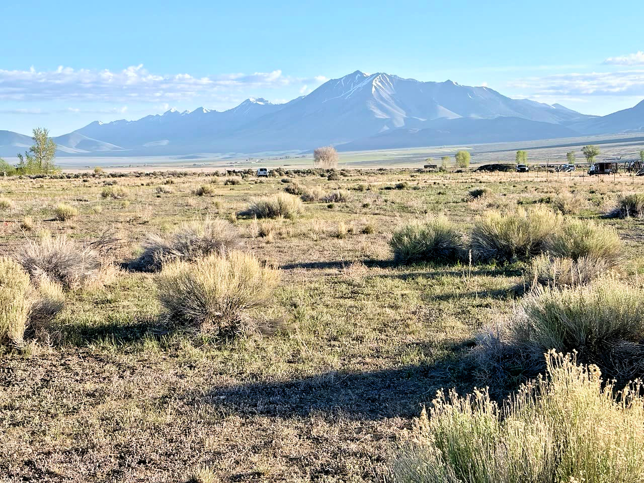 The northern Lost River Range from the sagebrush at morning